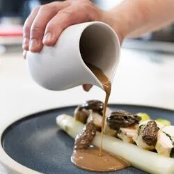 Een verfijnd gerecht uit de keuken van 't Notenhof.